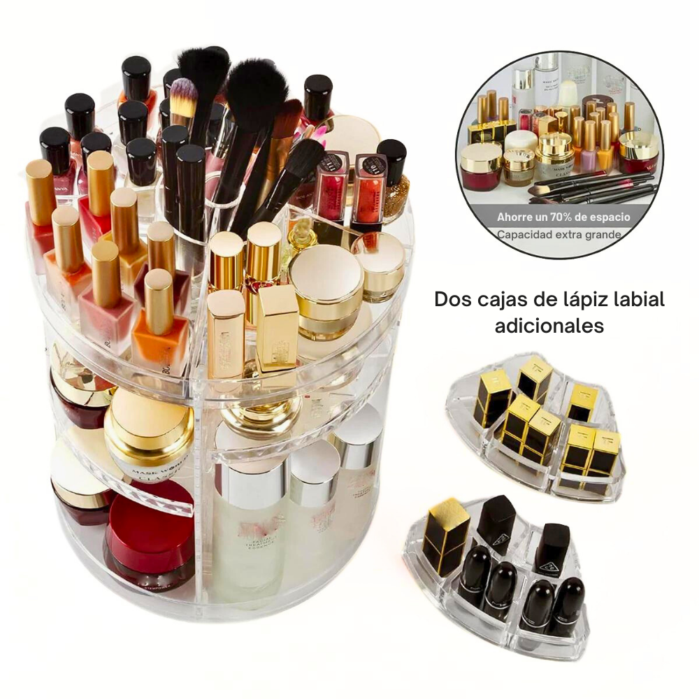 Organizador de maquillaje 360
